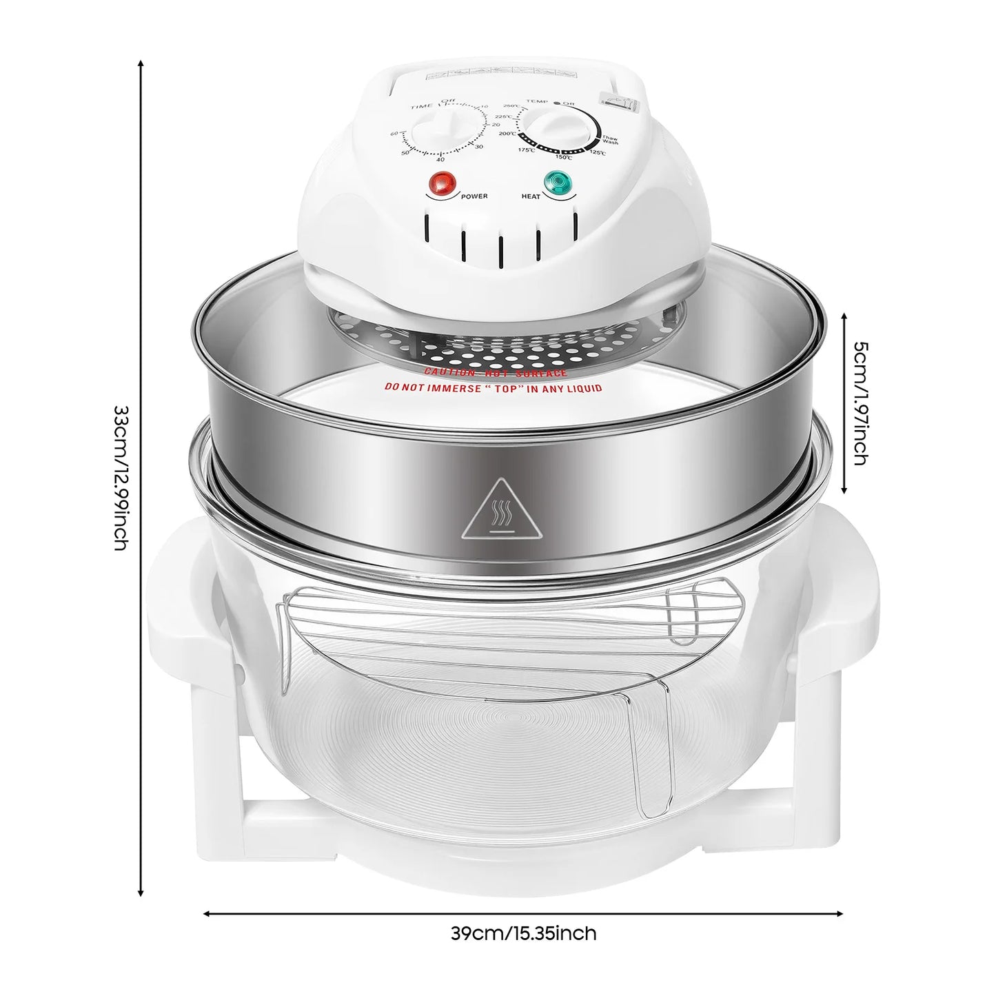 Visual Air Fryer With Grill Rack For Home Kitchen Pro