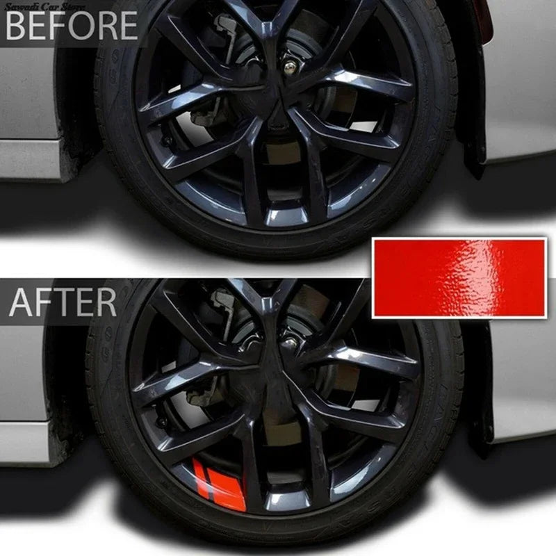 ZHUOHE Reflective Car Wheel Decals 6 Pack For Hub Rims