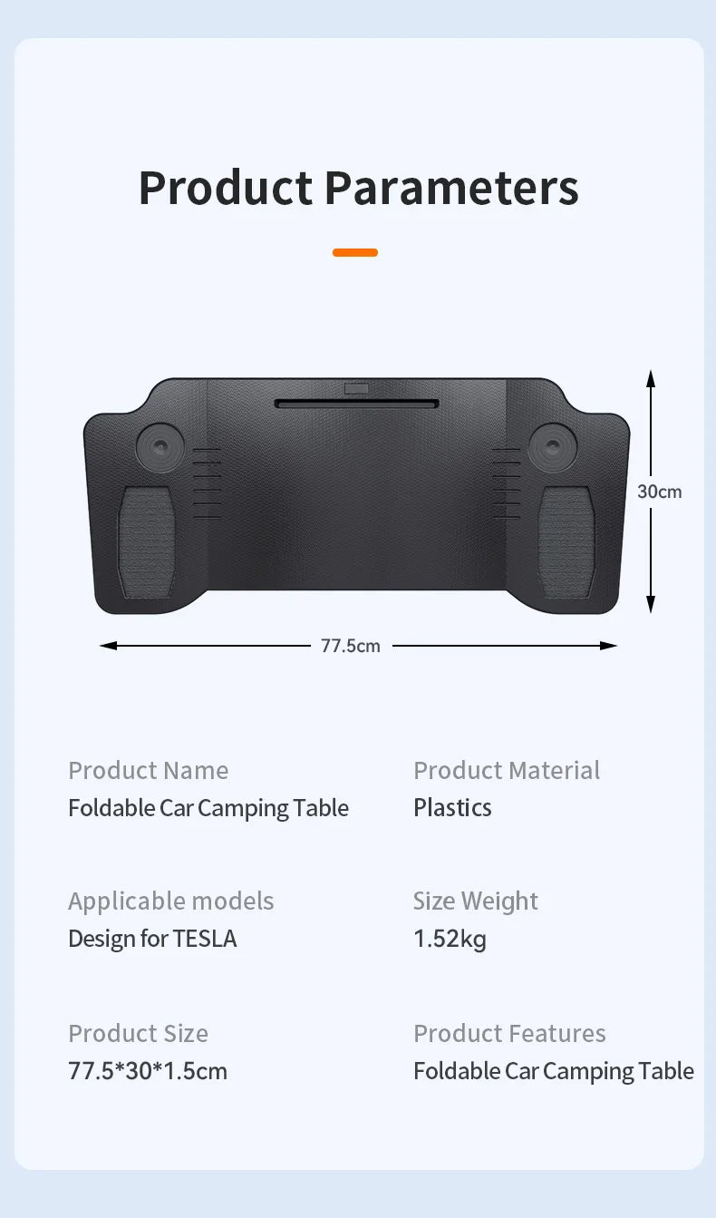 Ergonomic Laptop Tray Desk Surface For Model 3 Y S