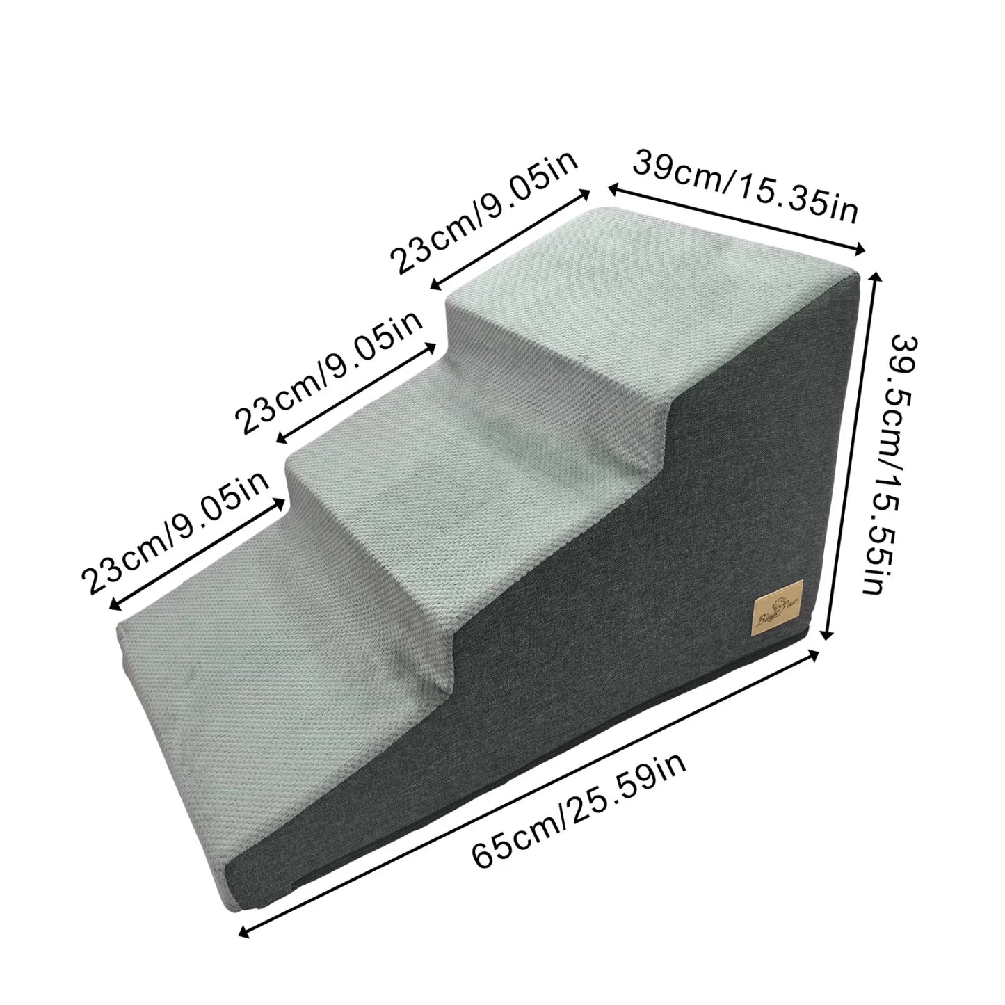 3/4 Steps Dog Stairs Ramp With Washable Cover For Small Dogs Non Slip