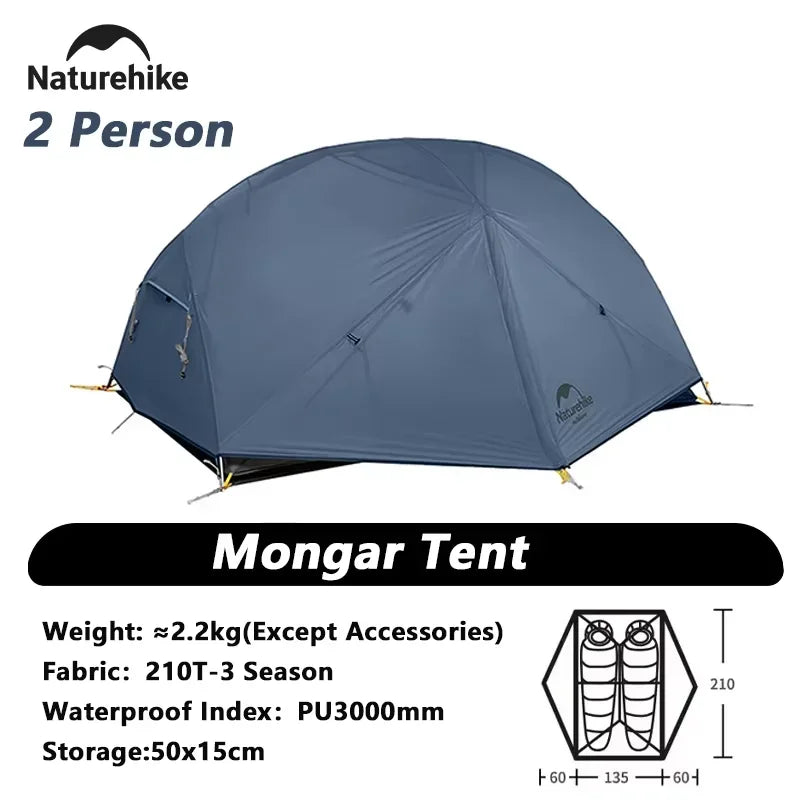 Naturehike Mongar 2 Person Tent Ultralight Waterproof Nylon
