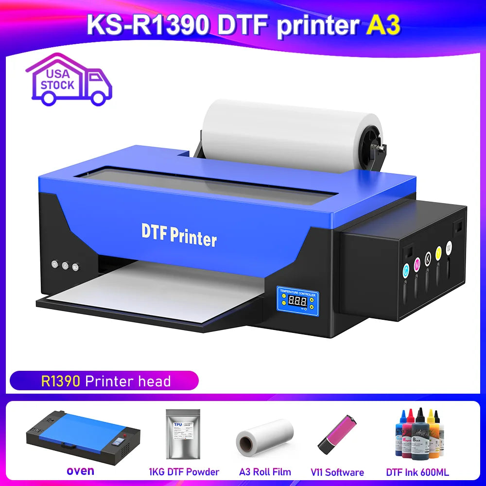 OYfame US EU Stock A3 A4 DTF Printer impresora UV dtf A3 For Epson XP600 DTF tshirt Printing Machine A3 For L805 UV DTF Printer