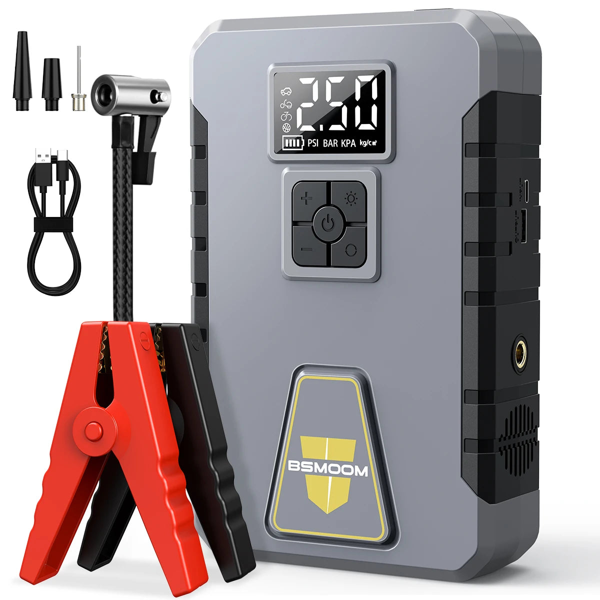 Car Battery Jump Starter Digital Display Portable Car Battery Booster Charger 26800mAh Power Bank Emergency Battery Booster