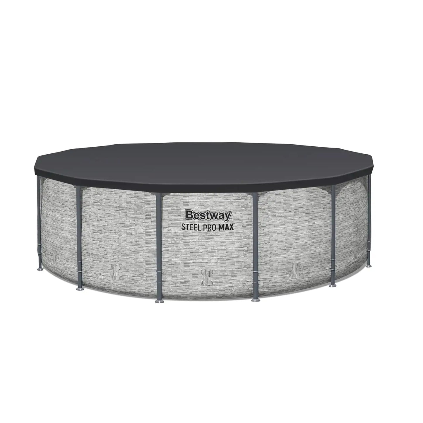 Steel Pro MAX 14' x 48" Above Ground Pool, Round Metal Frame Outdoor Swimming Pool Set with Filter Pump, Ladder, and, Custom