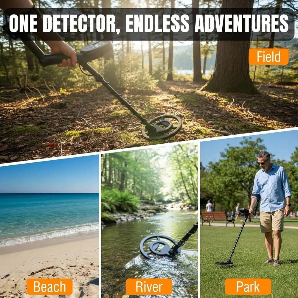 Professional Adult Metal Detector With LCD Display Earphones Kit