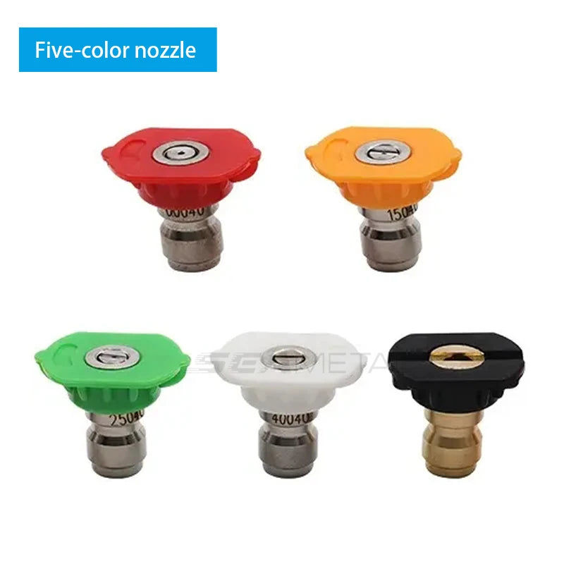 Pressure Washer Gun With Five Soap Nozzles 14mm M22 Socket Quick Release