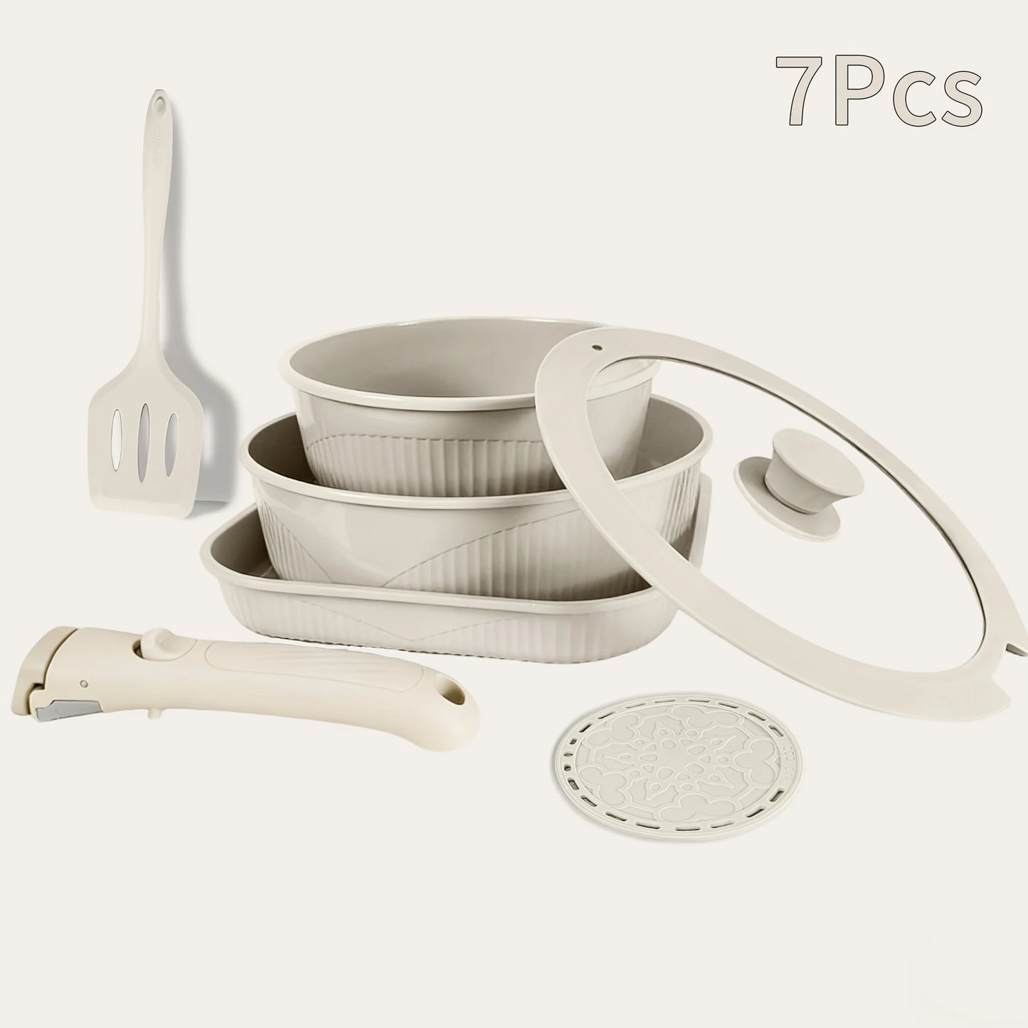 Induction-Ready Non-Stick Stainless Steel Cookware Set With Glass Lids