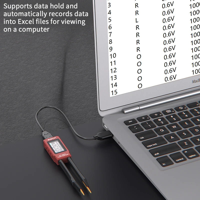 ZOYI ZT-MD2 LCR Tweezer: Auto-ID, measures voltage/resistance/frequency(100KHz), continuity test. For electronics repair