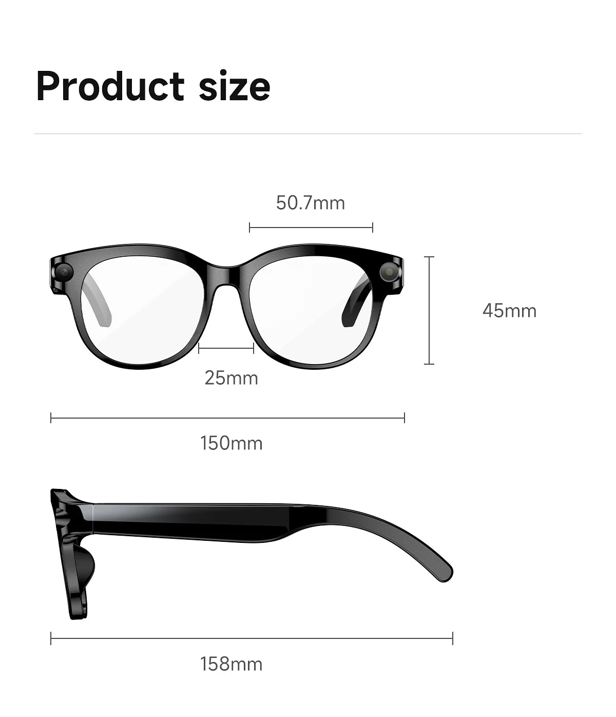 SENBONO AI Smart Glasses for Men Women 200W HD Camera 1080P 4K Video AI Voice Assistant Translation Music Playback Sunglasses