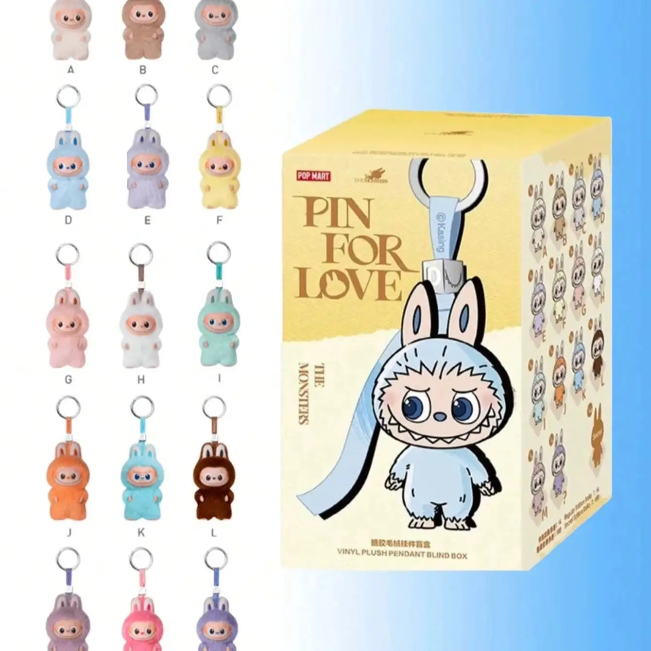 POP MART Mini Labubu Monsters Pin For Love Blind Box