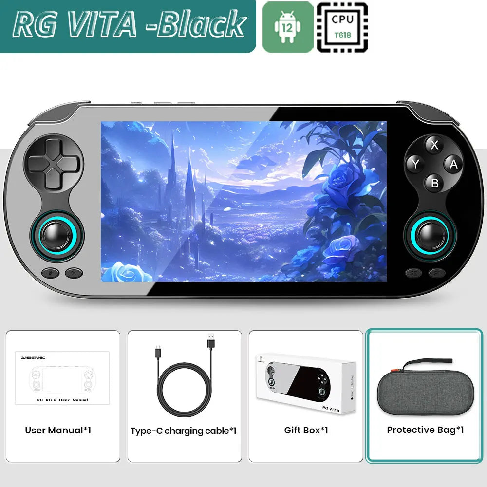 ANBERNIC RG VITA/RG VITA Pro Handheld Game Console Android Retro Game Player 5000mAh Supports RixelHK Wifi Online Multi-player