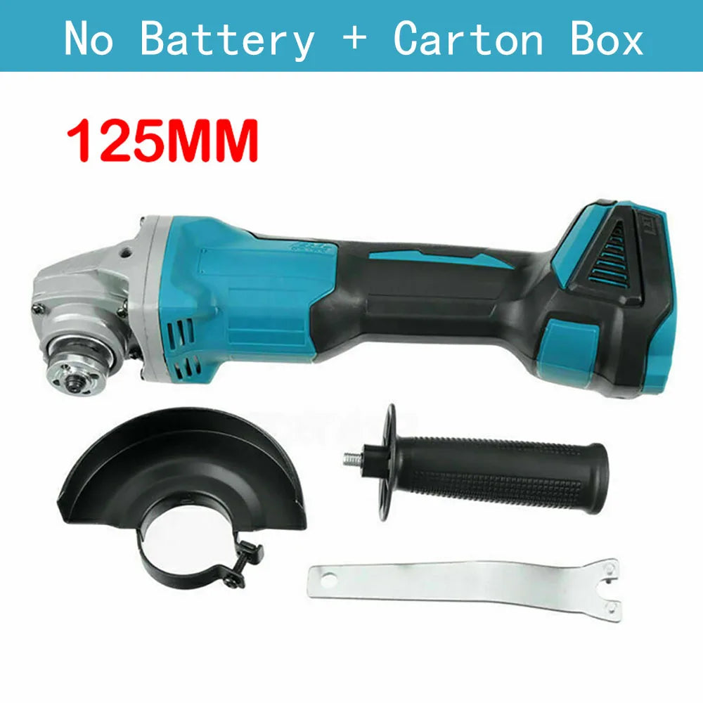 125mm Brushless Angle Grinder Cordless Electric Angle Grinder Power Tool Polishing Cutting Machine for Makita 18V Battery Pin