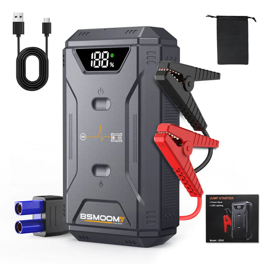 Car Battery Jump Starter Digital Display Portable Car Battery Booster Charger 26800mAh Power Bank Emergency Battery Booster