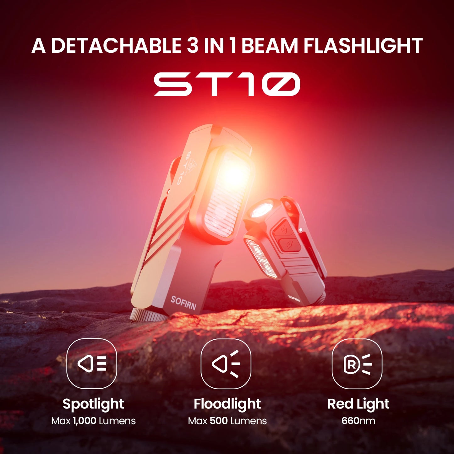 Sofirn Mini ST10 1000LM USB C EDC Rechargeable Flashlight