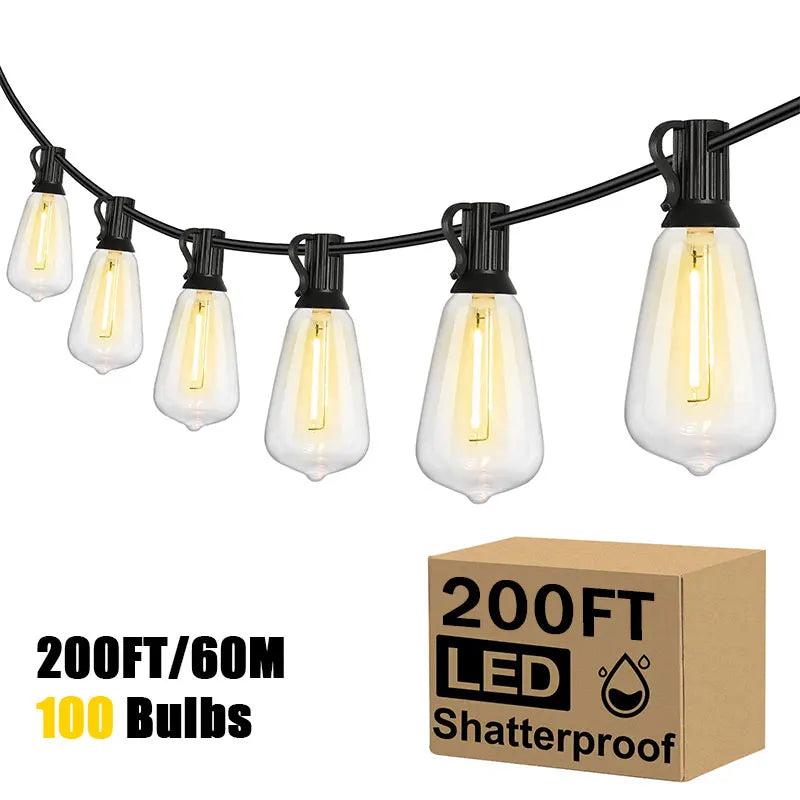 MIMIRGB ST38 Outdoor String Lights Garland Dimmable LED Bulbs