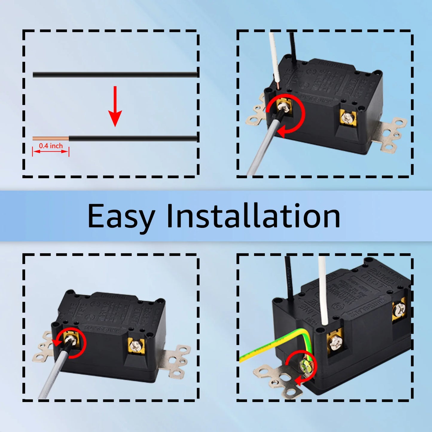 NineLeaf GFCI Outlet Receptacle 15/20A Weather Resistant Tamper Resistant Outdoor