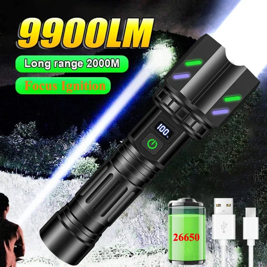 VASTFIRE LED Flashlight Zoom Tactical Torch For Outdoor Camping