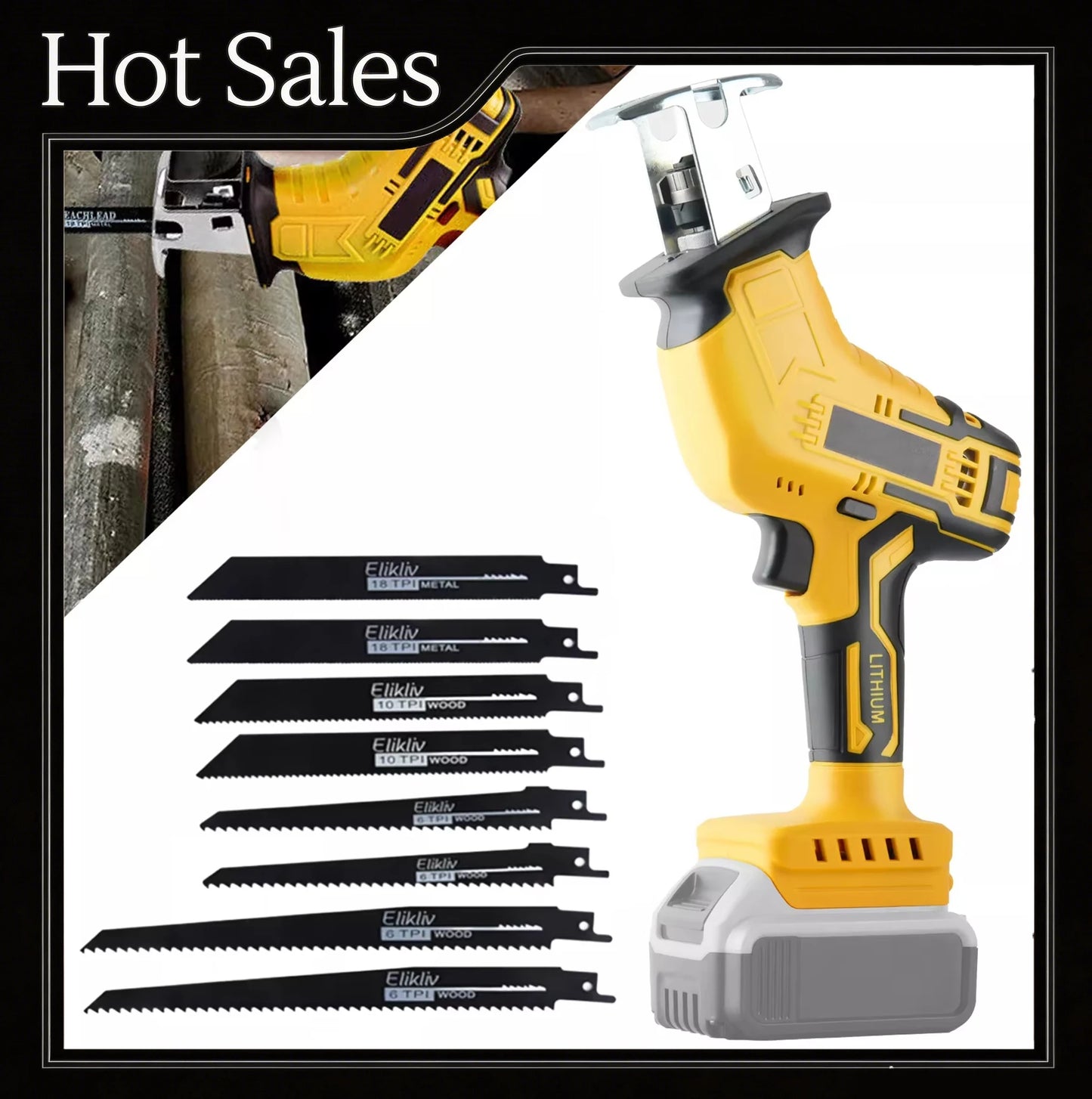 High-branch Handheld Saw Mini Electric Rechargeable Lithium Battery Single-hand Saw Pruning Felling 2-in-1 Cordless Pole Saw