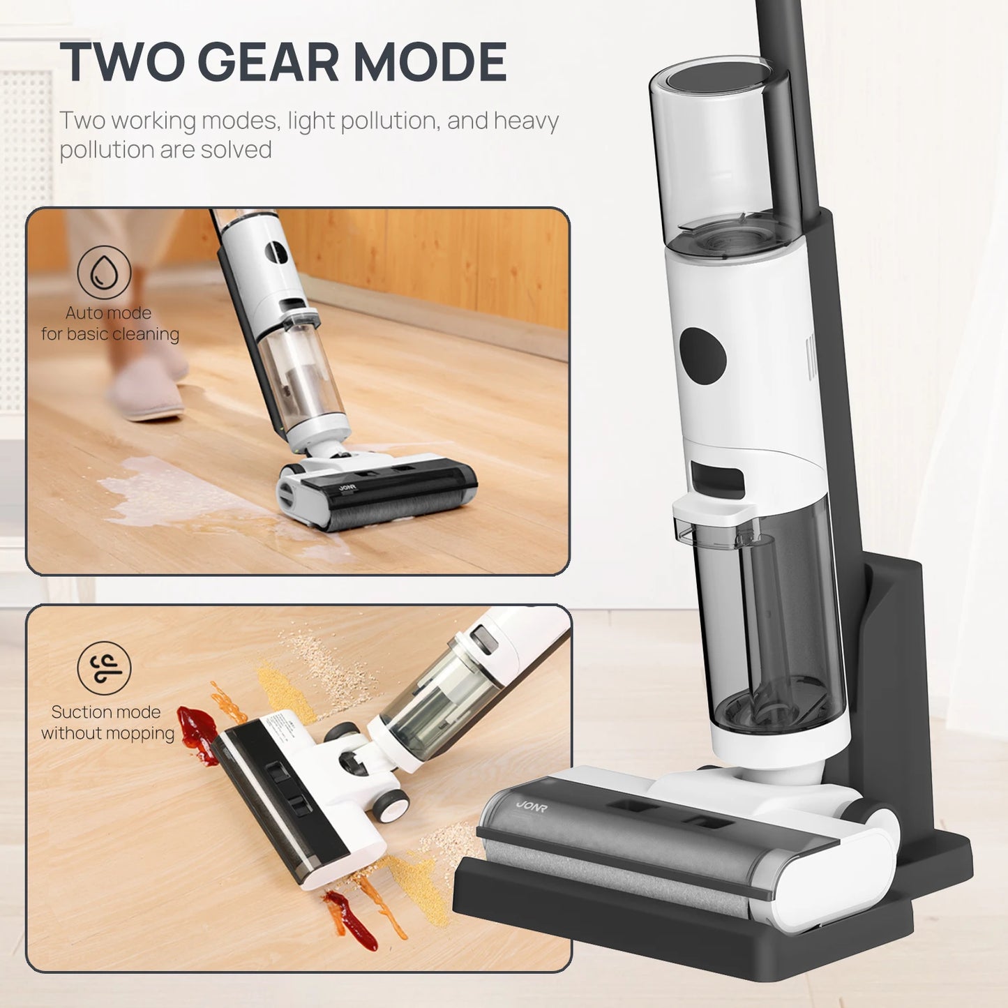 JONR ED12 Wet Dry Smart Vacuum Washing Cleaner Wireless Washing Floor Cleaner/Mop Water