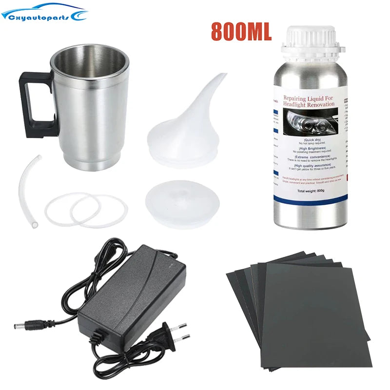 JOIGVFN Car Headlight Restoration Kit Liquid Polymer Repair