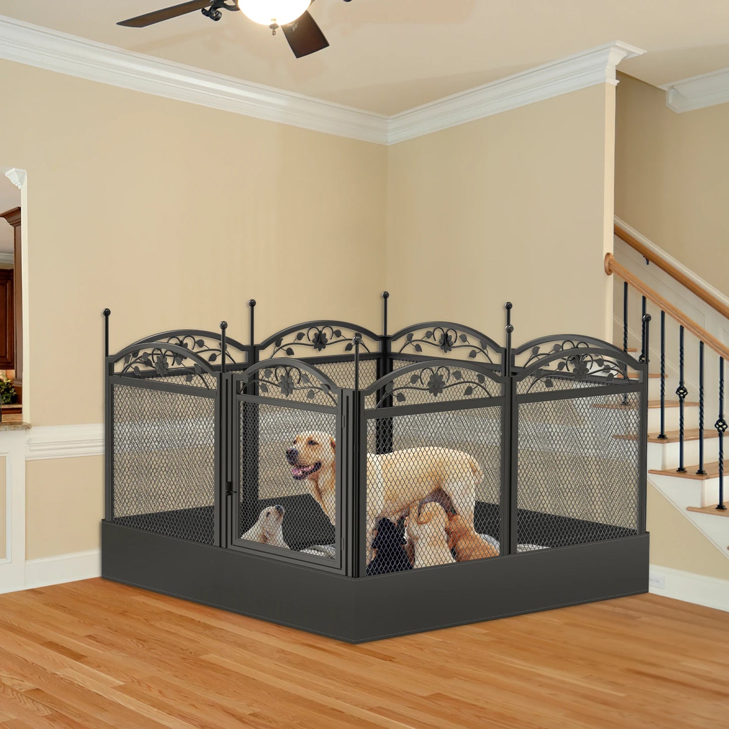 BINGOPAW 8 Panel Heavy Duty Dog Playpen Outdoor Indoor Fence
