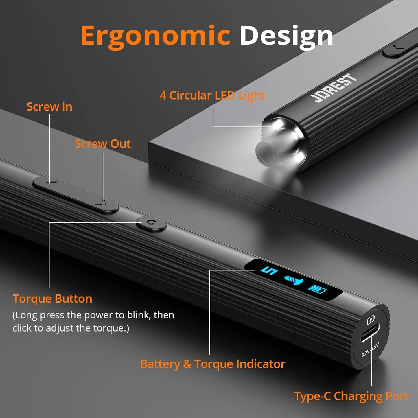 155-in-1 Mini Cordless Electric Screwdriver Set, 5 Torque Levels, Magnetic Repair Kit for iPhone, PC, Laptop