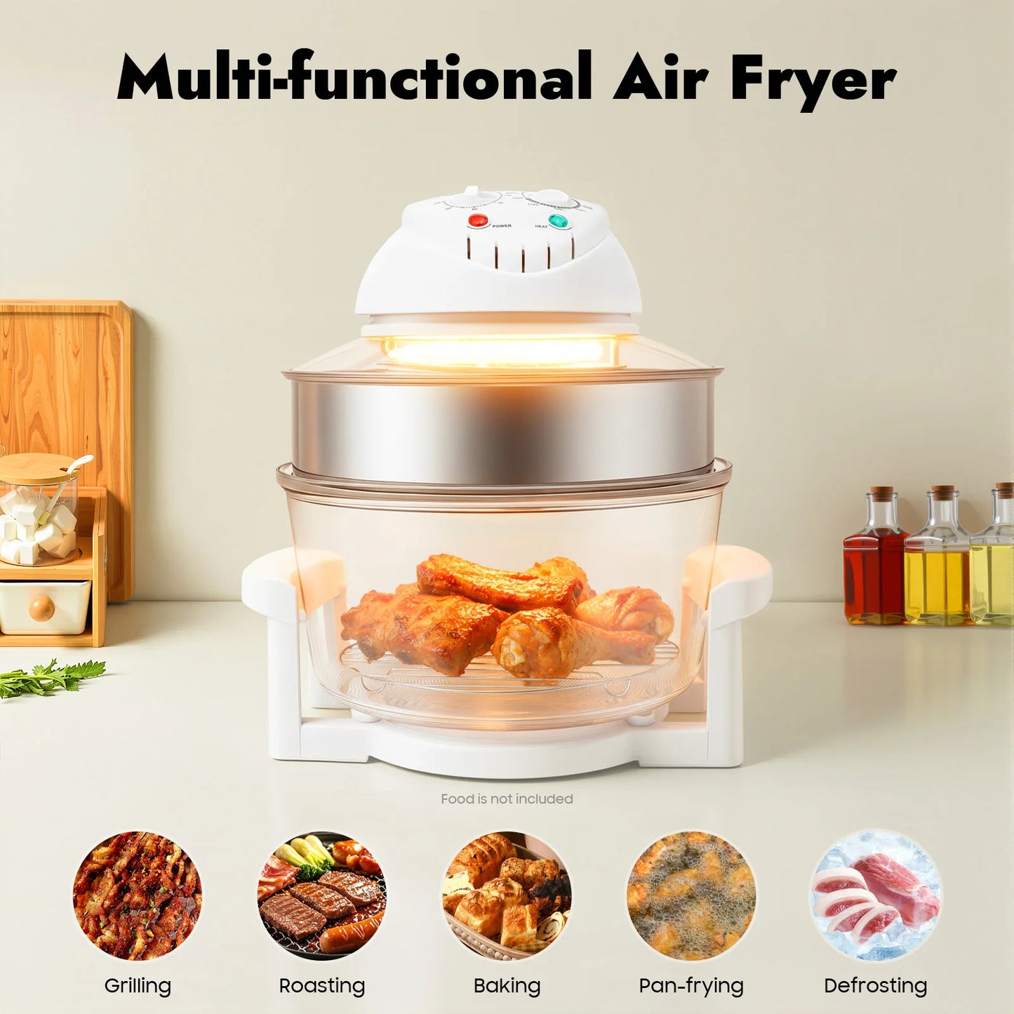 Visual Air Fryer With Grill Rack For Home Kitchen Pro