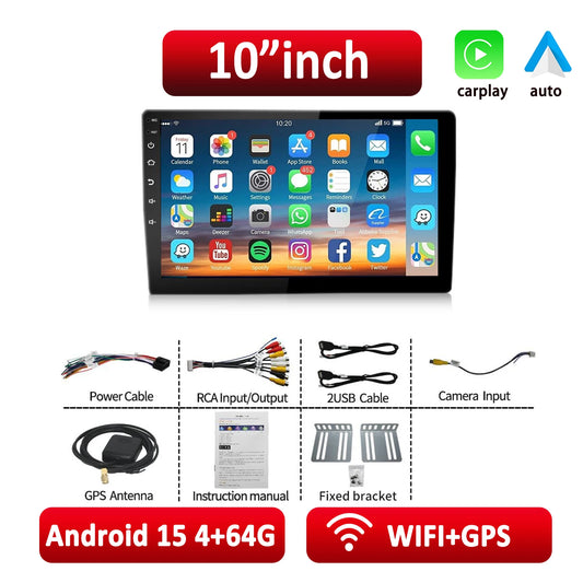ESSGOO Android Car Stereo With Wireless CarPlay And GPS