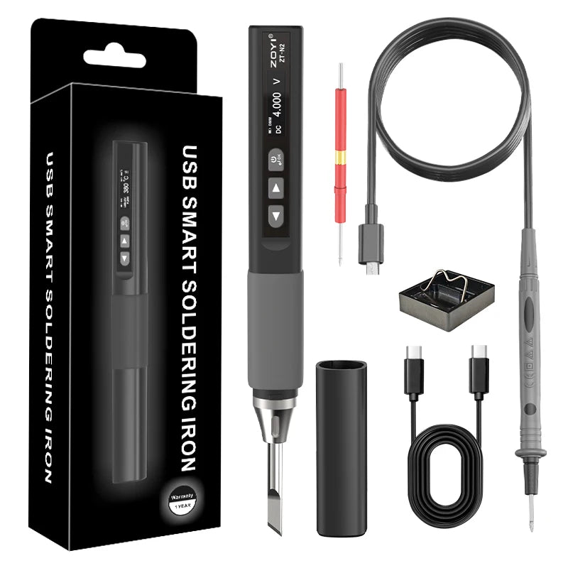 ZOYI N2 portable intelligent soldering iron + multimeter High power 65W adjustable temperature welding professional home