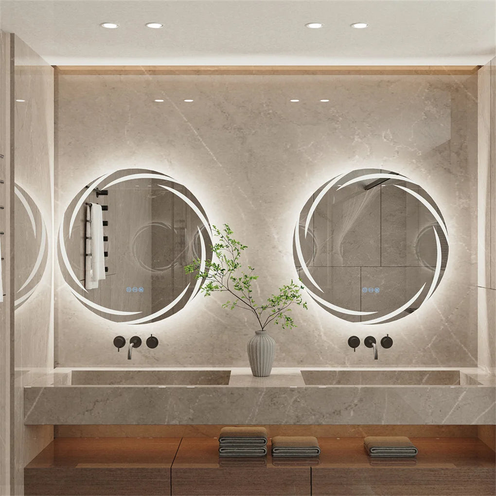 Anti Fog LED Round Vanity Mirror With Backlit Shatterproof Design