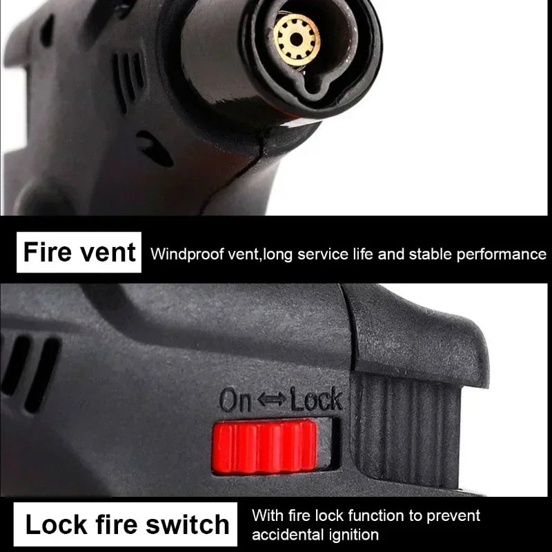 TopFlames Outdoor Portable Butane Gas Torch Lighter Windproof