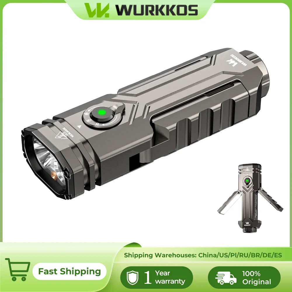 Wurkkos HD02 LED Work Light USB 3200 Lumens Folding Lantern Rechargeable Magnetic Flashlight Camping Emergency Car Repair