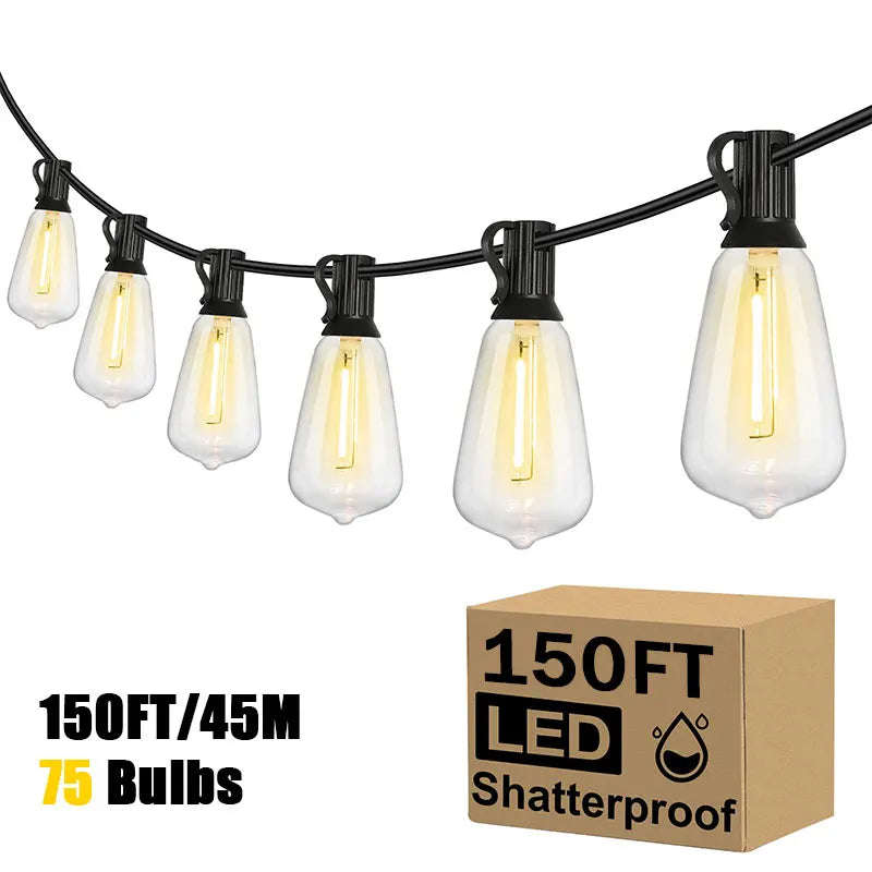 MIMIRGB ST38 Outdoor String Lights Garland Dimmable LED Bulbs
