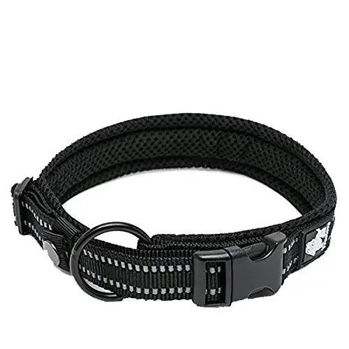 TRUELOVE Nylon Adjustable Padded Reflective Dog Collar