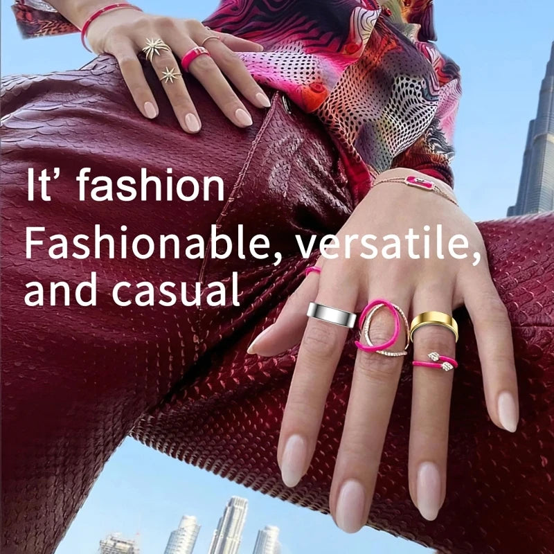Smart Ring Health Monitor With Bluetooth Heart Rate Blood Pressure