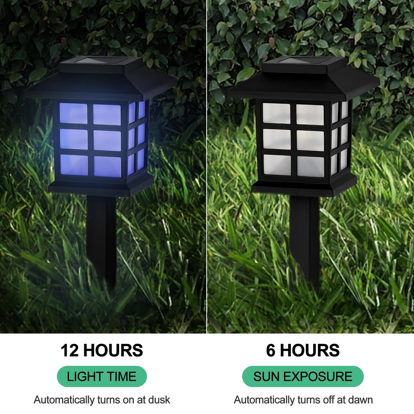 12pack Solar LED Pathway Lights Waterproof - Outdoor Landscape Lighting for Garden/Yard/Driveway, Solar Street Lamp