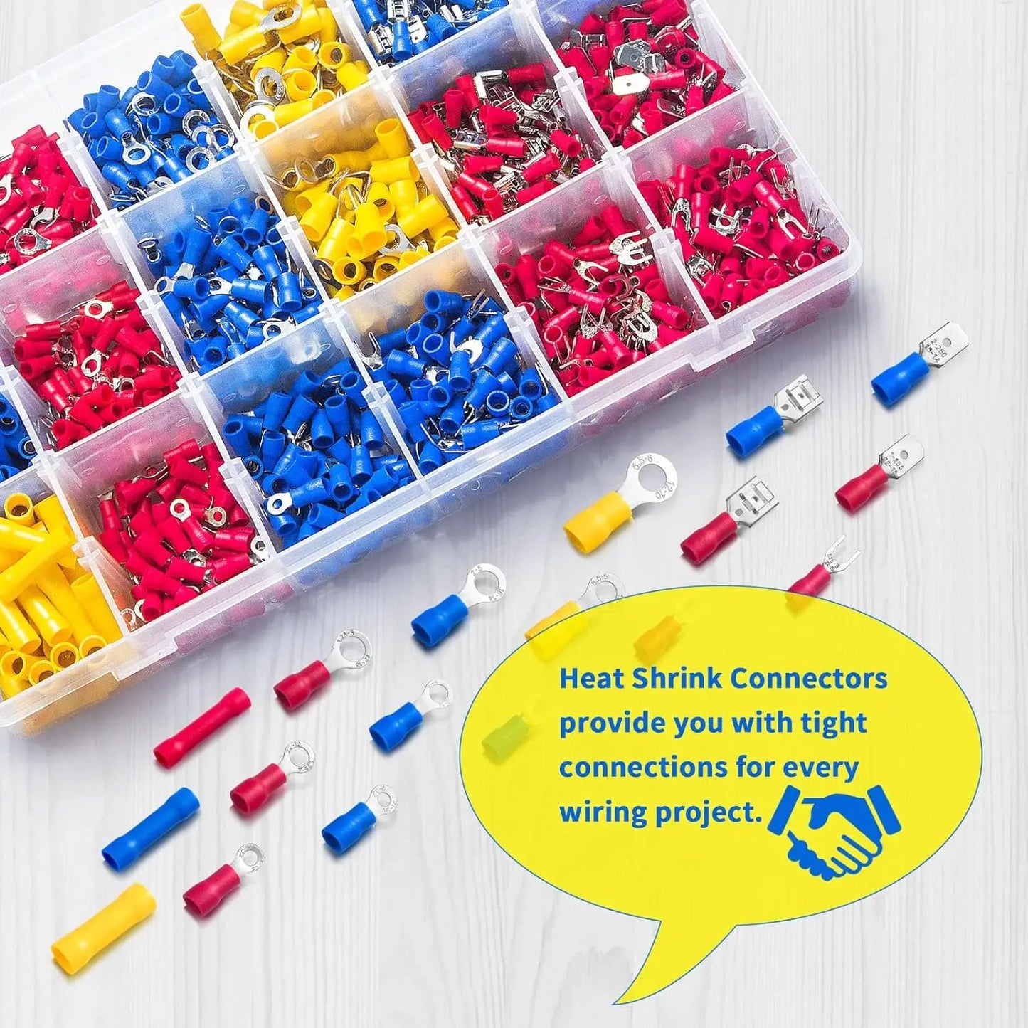 1200PCS Automotive Electrical Connector Kit with Insulated Crimp Terminals for Wiring Repair