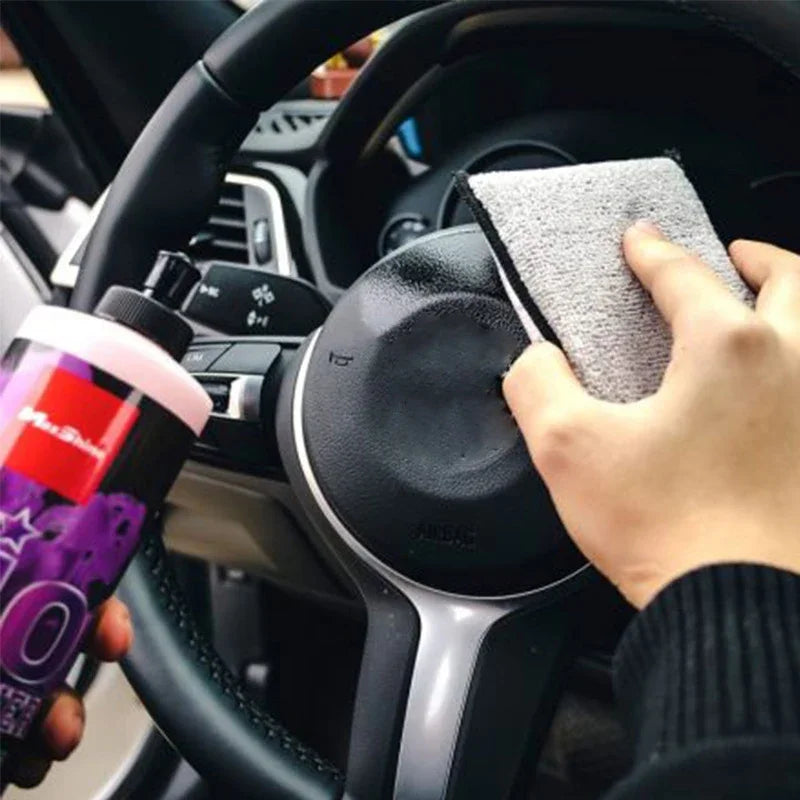 Double Sided Car Interior Scrubbing Sponge Microfiber Leather Cleaning