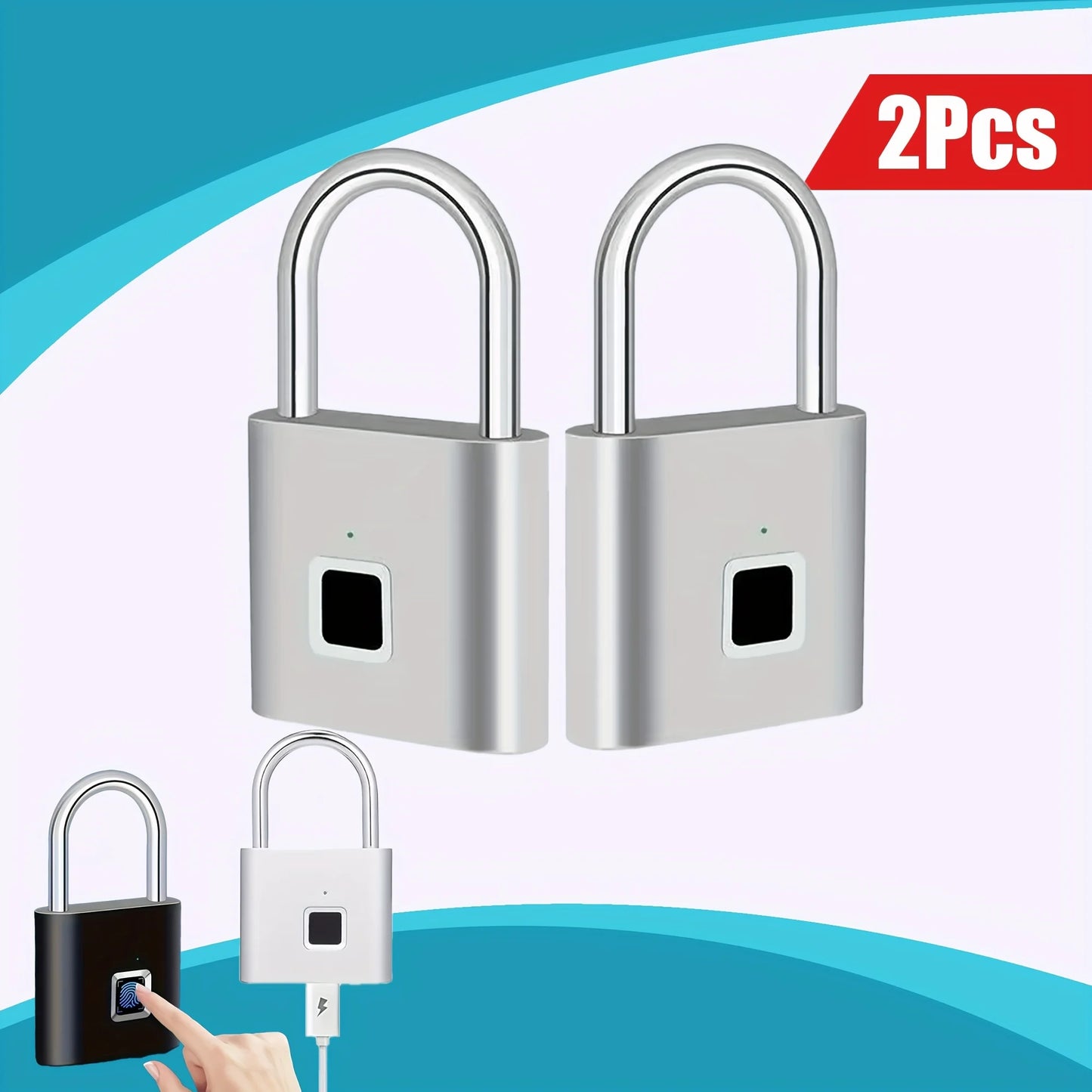 NONEDoorknob Biometric Padlock For Luggage Mini Fingerprint Lock