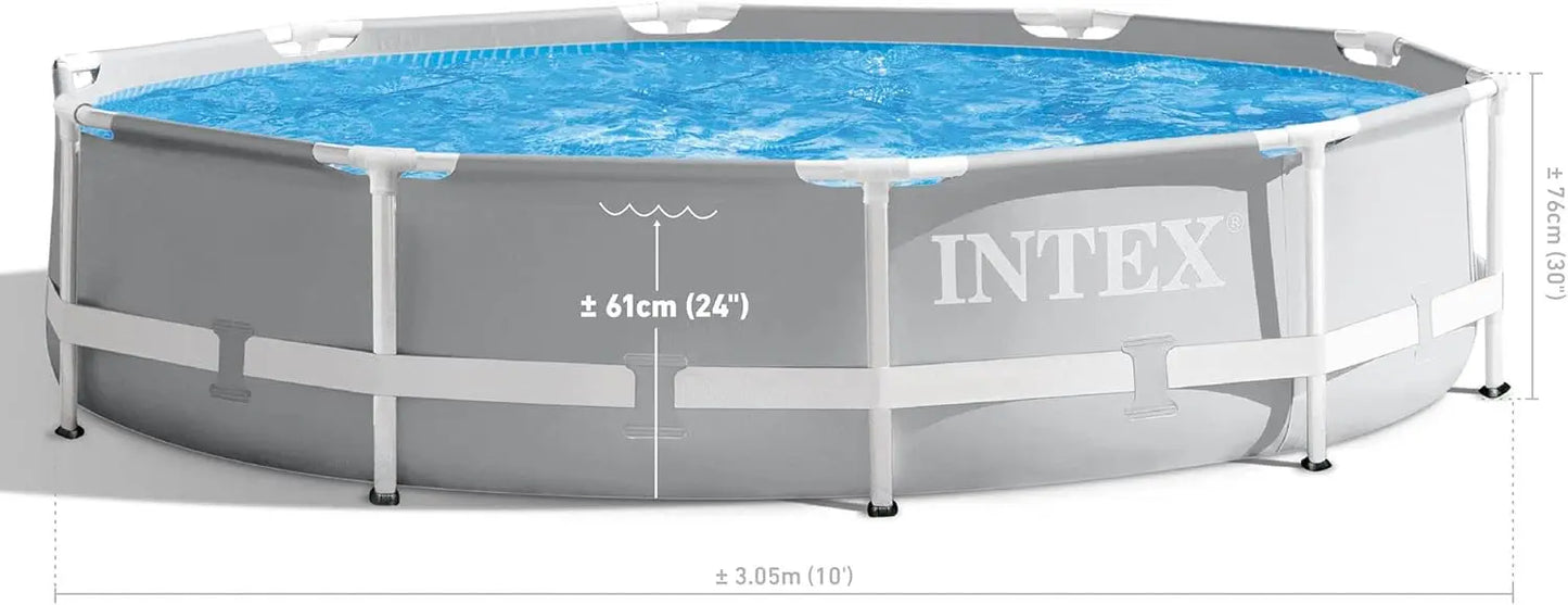 10ft x 30in Above Ground Swimming Pool Set with 330 GPH Filter Pump, Puncture and Rust Resistant, Easy Assembly