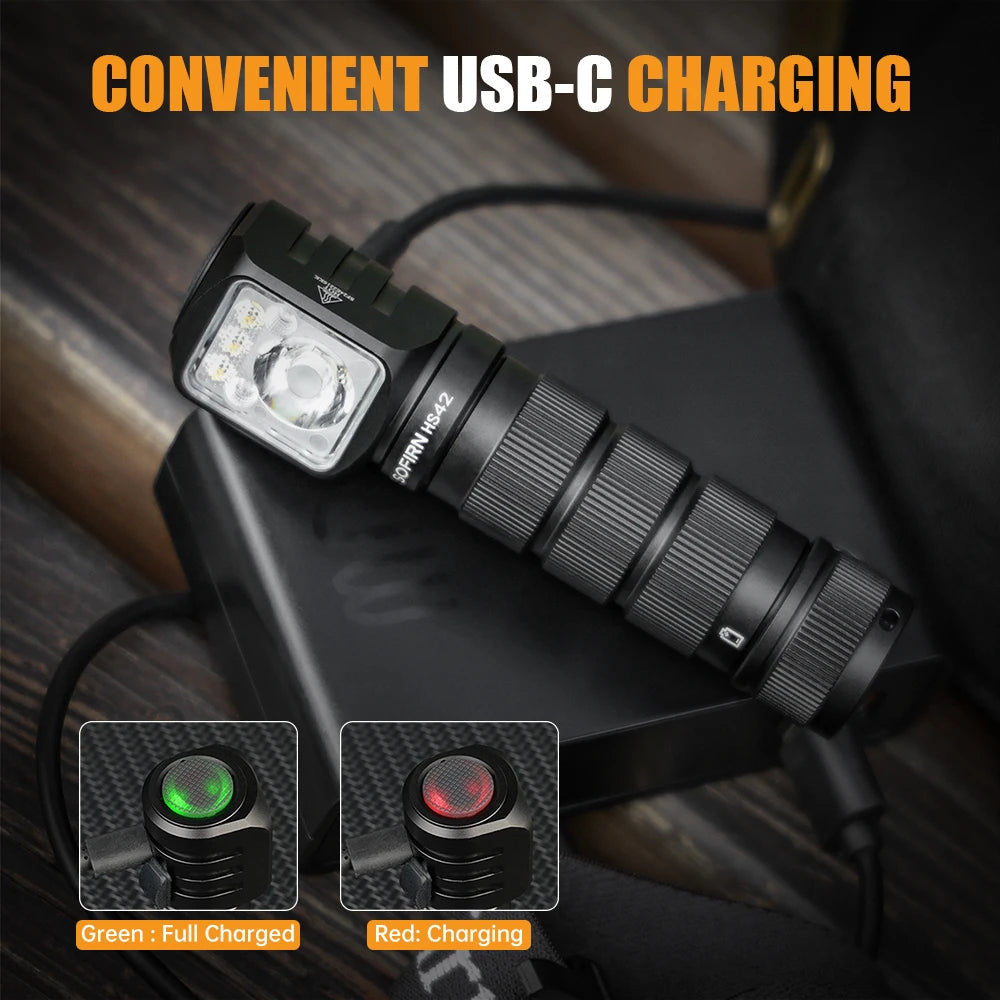 Sofirn HS42 Headlamp 2100lm USB-C Rechargeable Flashlight