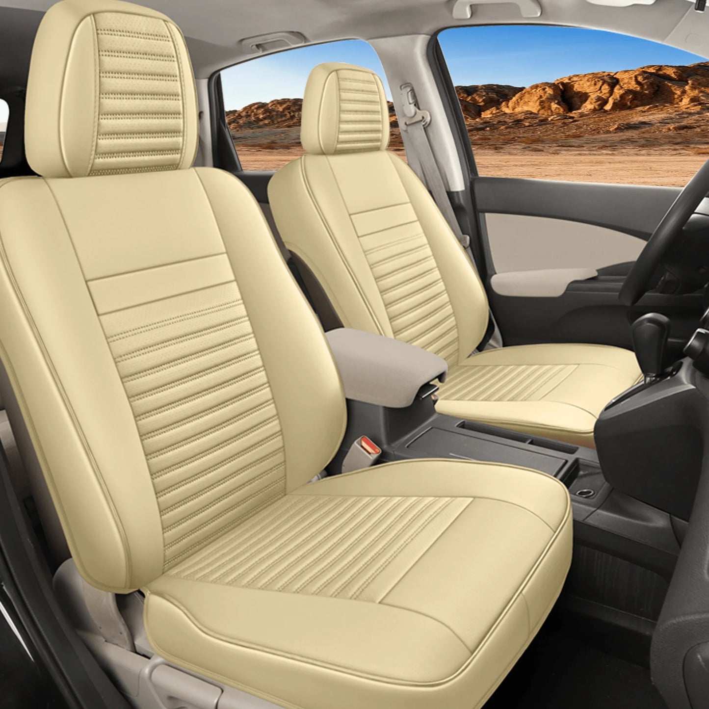 Custom Fit Car Seat Covers For Honda CRV Full Set Waterproof Napa Leather
