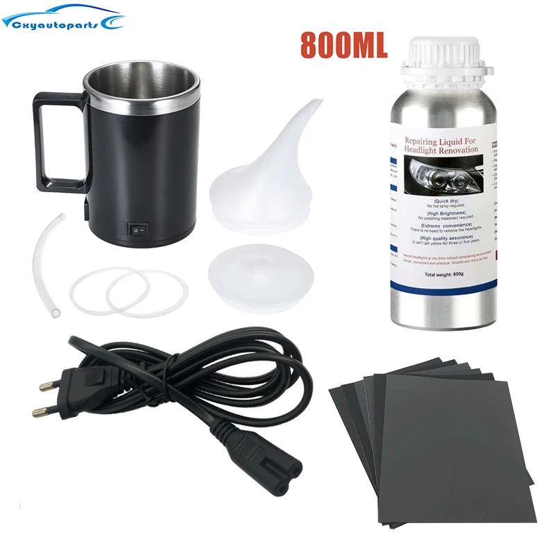 JOIGVFN Car Headlight Restoration Kit Liquid Polymer Repair