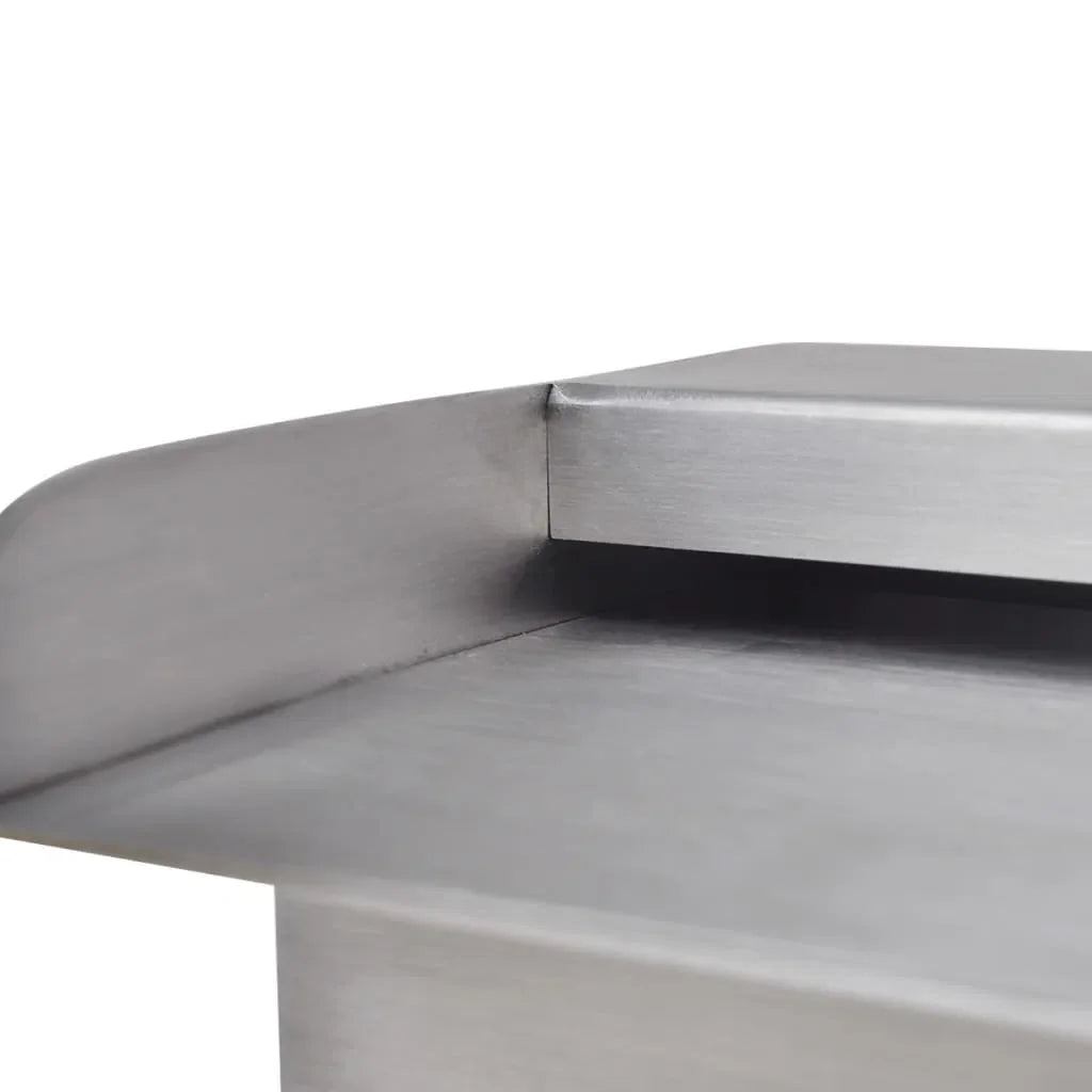 17.7" Stainless Steel Garden Spray Water SPA Swimming Accessory Above Ground Rectangular Fountains Waterfall Pool