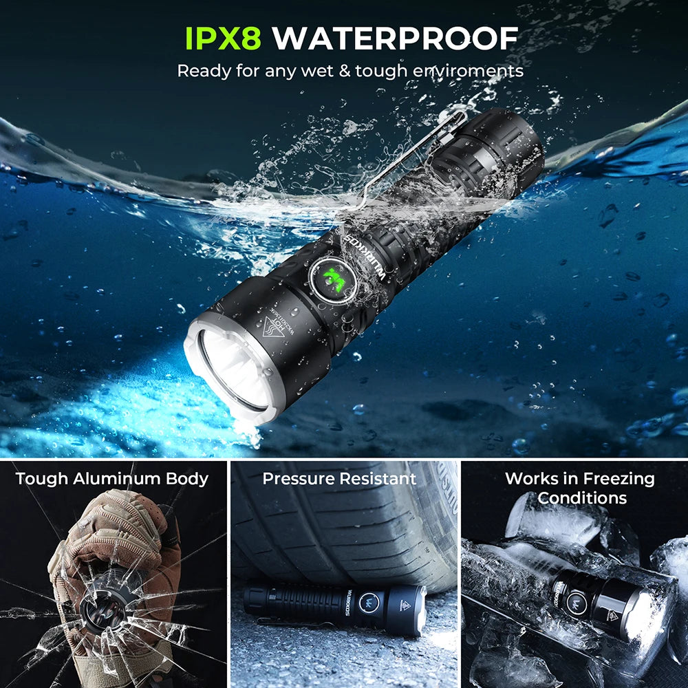 Wurkkos TS28 EDC Flashlight 3200 Lumen Rechargeable 21700 Battery