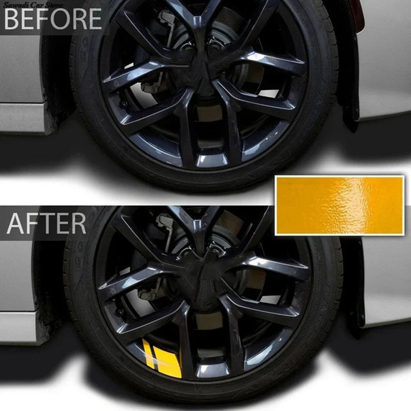 ZHUOHE Reflective Car Wheel Decals 6 Pack For Hub Rims