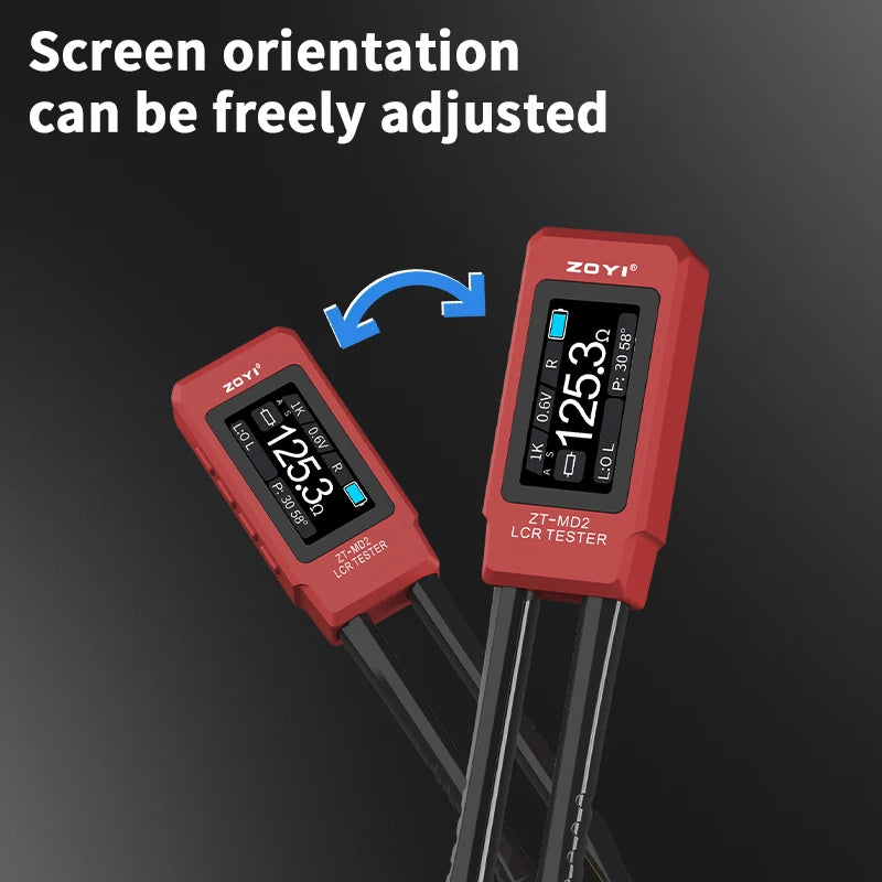 ZOYI ZT-MD2 LCR Tweezer: Auto-ID, measures voltage/resistance/frequency(100KHz), continuity test. For electronics repair