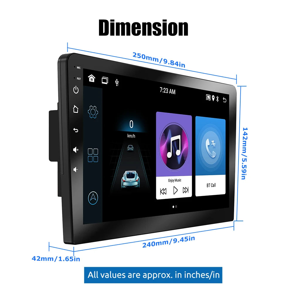 ESSGOO Android Auto Wireless CarPlay Car Stereo With GPS MP5