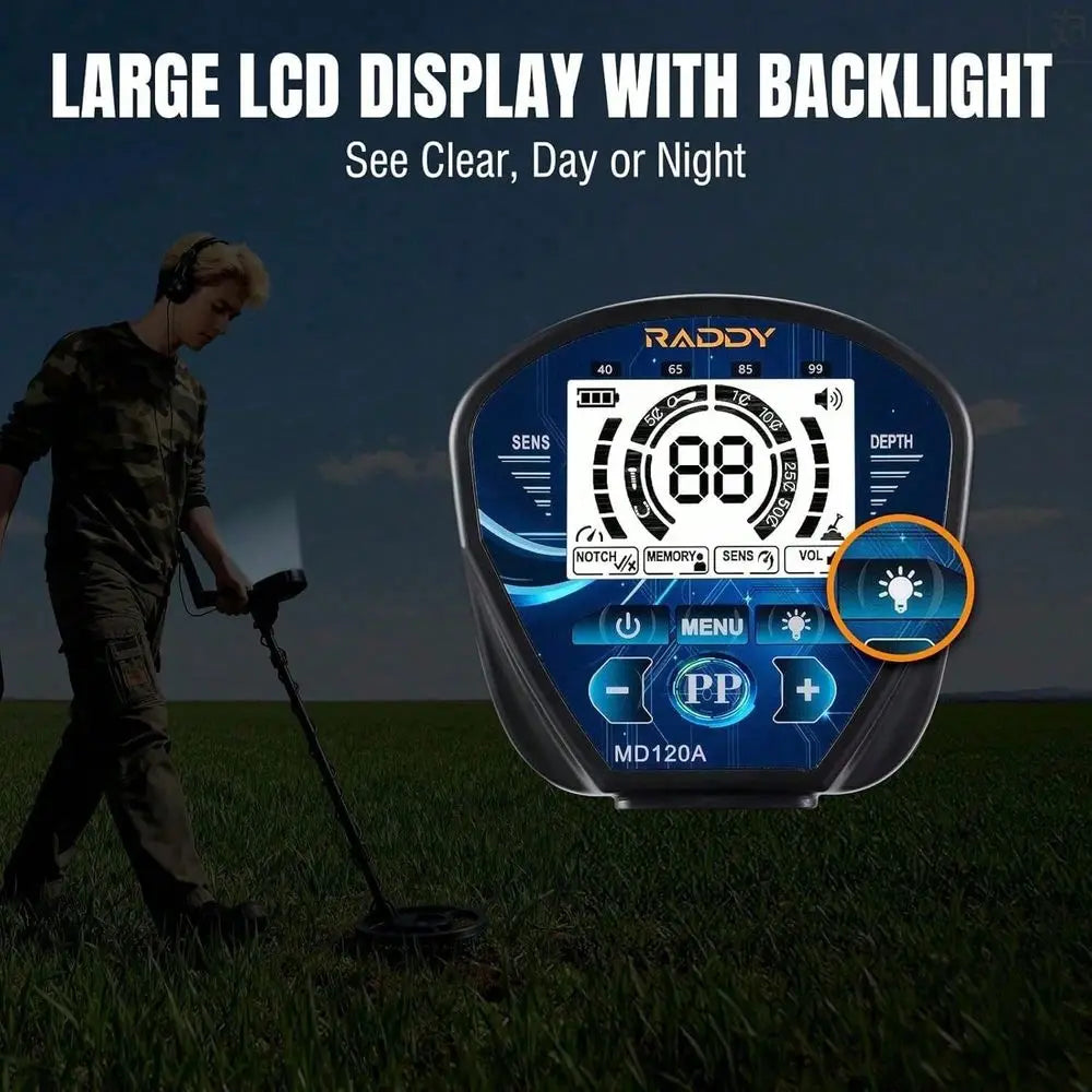 Professional Adult Metal Detector With LCD Display Earphones Kit