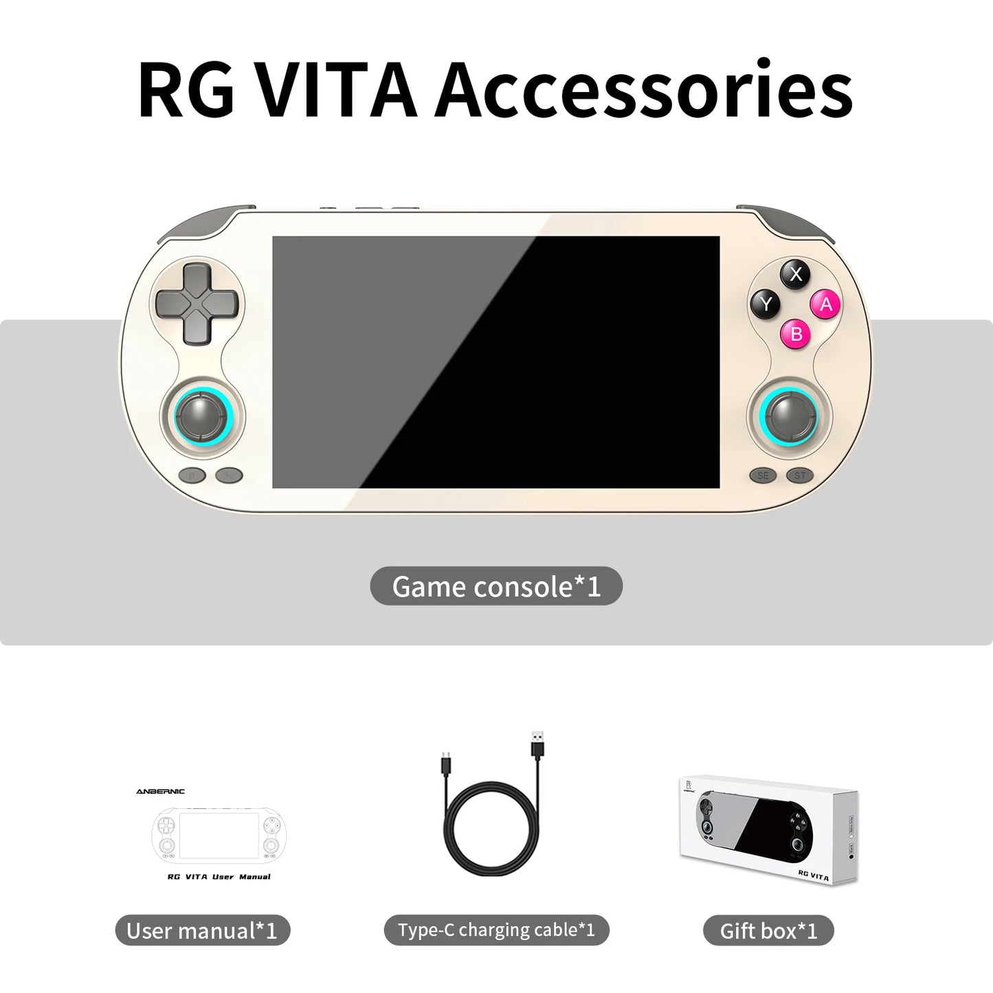 ANBERNIC RG VITA/RG VITA Pro Handheld Game Console Android Retro Game Player 5000mAh Supports RixelHK Wifi Online Multi-player